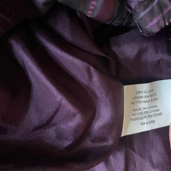 INSIGHT Purple Shiny Crinkle Striped Jacket Blazer - Picture 11 of 11